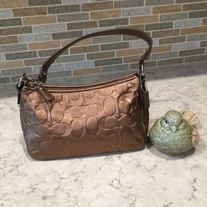 Coach Metallic Bronze Small Bag NWOT